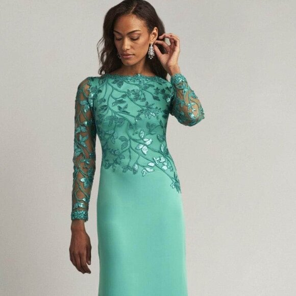 Tadashi Shoji Dresses & Skirts - Tadashi Shoji Size 14 Caribbean Green Gown NEW with tags